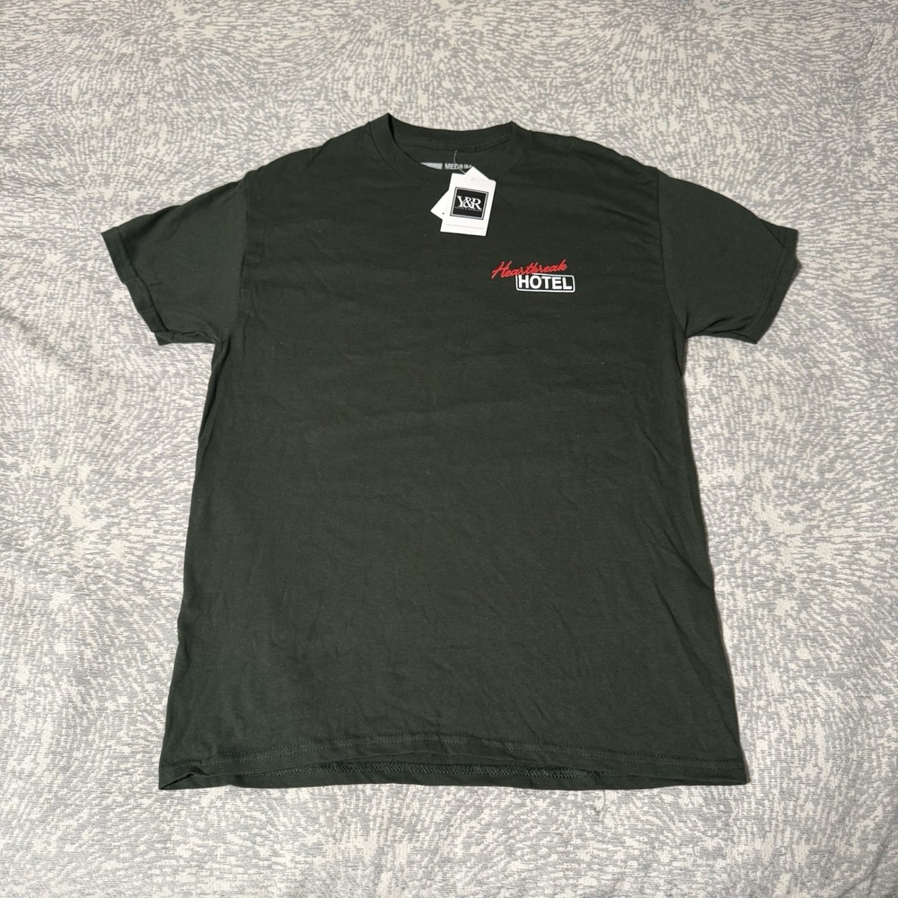 Young & Reckless Heartbreak Hotel Tee Shirt Mens Medium Green Graphic Tour Style